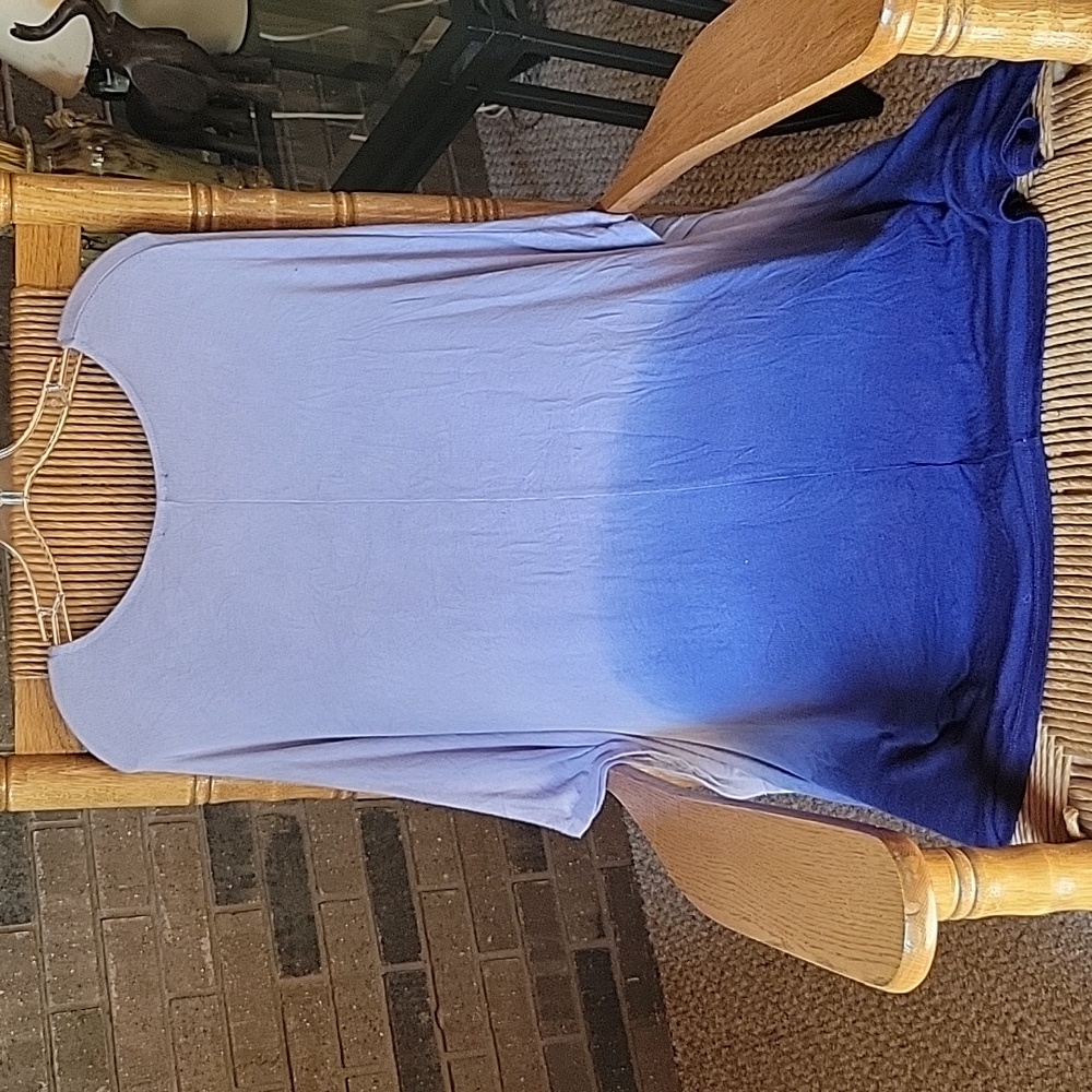 Lane Bryant, blue ombre short sleeve top, size 22/24 - Picture 8 of 12